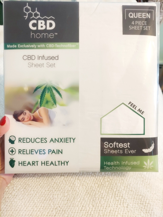 CBD Home Other - Queen CBD Infused Technofiber White Cotton Blend Soft Sheet Set NWT Breathable